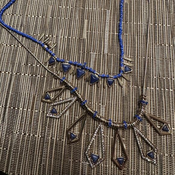 Kent & King Double Strand Chain Bead beaded Statement Necklace NWT - Picture 12 of 13